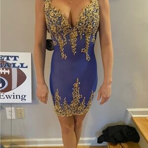 HOLT MIAMI Dress NWT $379 Arianna Navy Size M Ema Savahl Inspired Fairycore